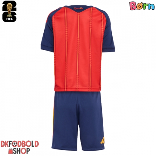 Spanien Hjemmebanesæt Børn VM 2026 Kort ærmer (+ korte bukser)